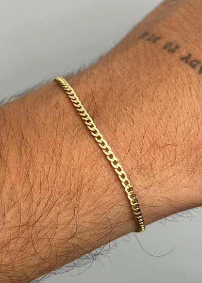 Pulso mini cubano 1.45gr / Largo 18cm / Oro Amarillo italy cte P