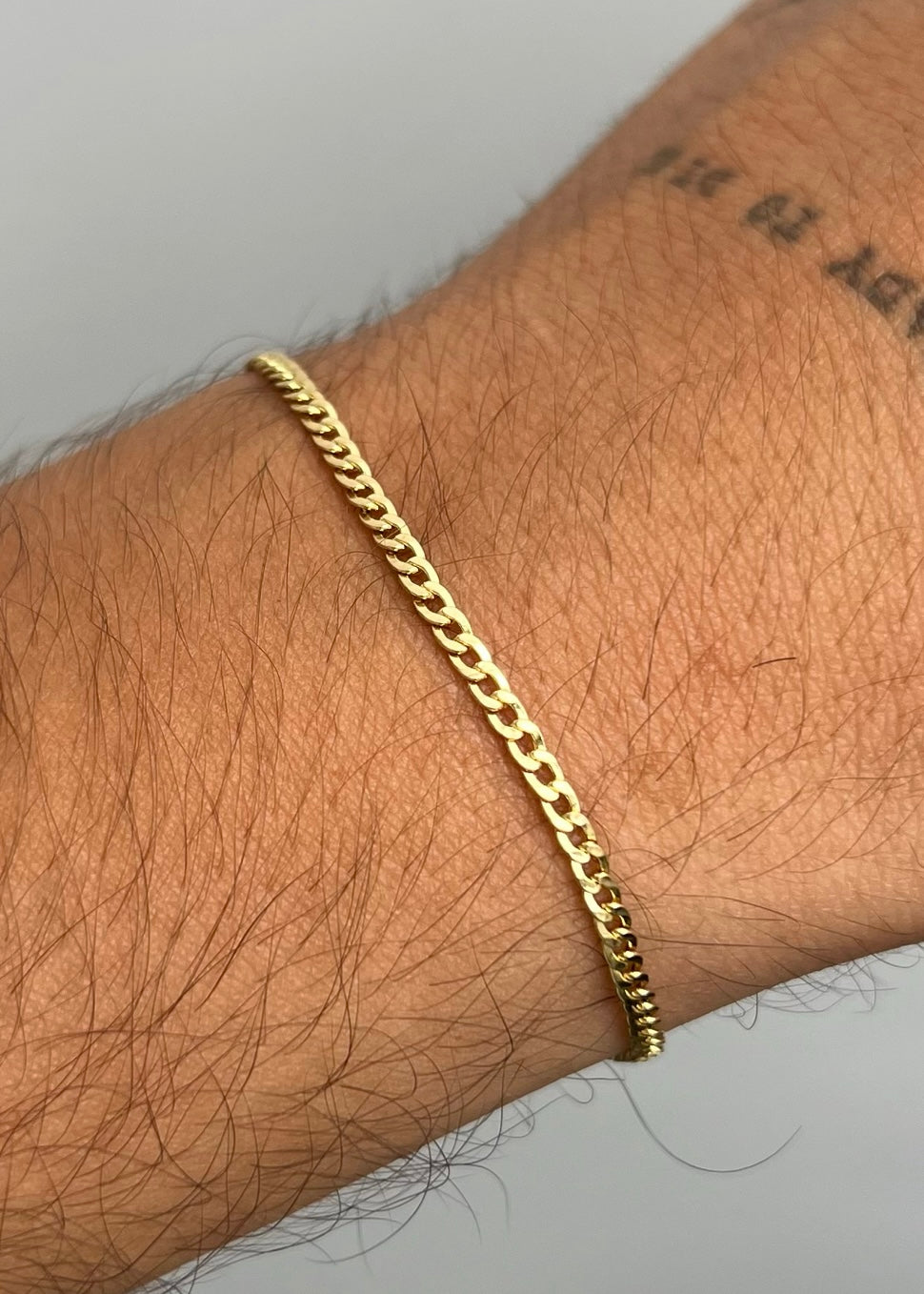 Pulso mini cubano 1.45gr / Largo 18cm / Oro Amarillo italy cte P
