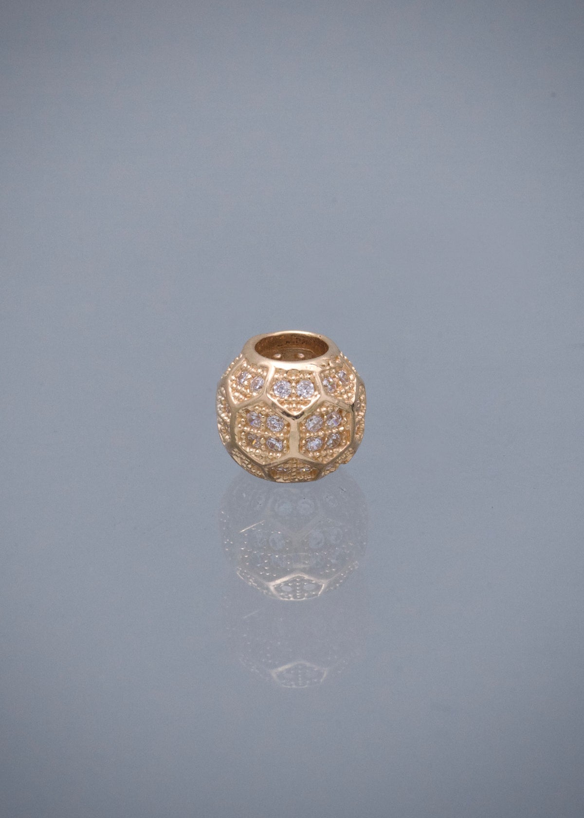 Herraje con Swarovski Blanco 1.7gr / 0.7cm / 8.4mm — Oro Amarillo