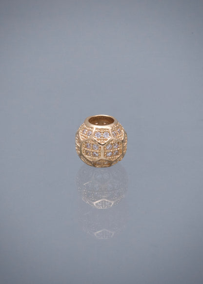 Herraje con Swarovski Blanco 1.7gr / 0.7cm / 8.4mm — Oro Amarillo