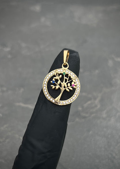 Dije Arbol de la Vida 1.65gr / 2.4cm / 16mm — Oro Amarillo