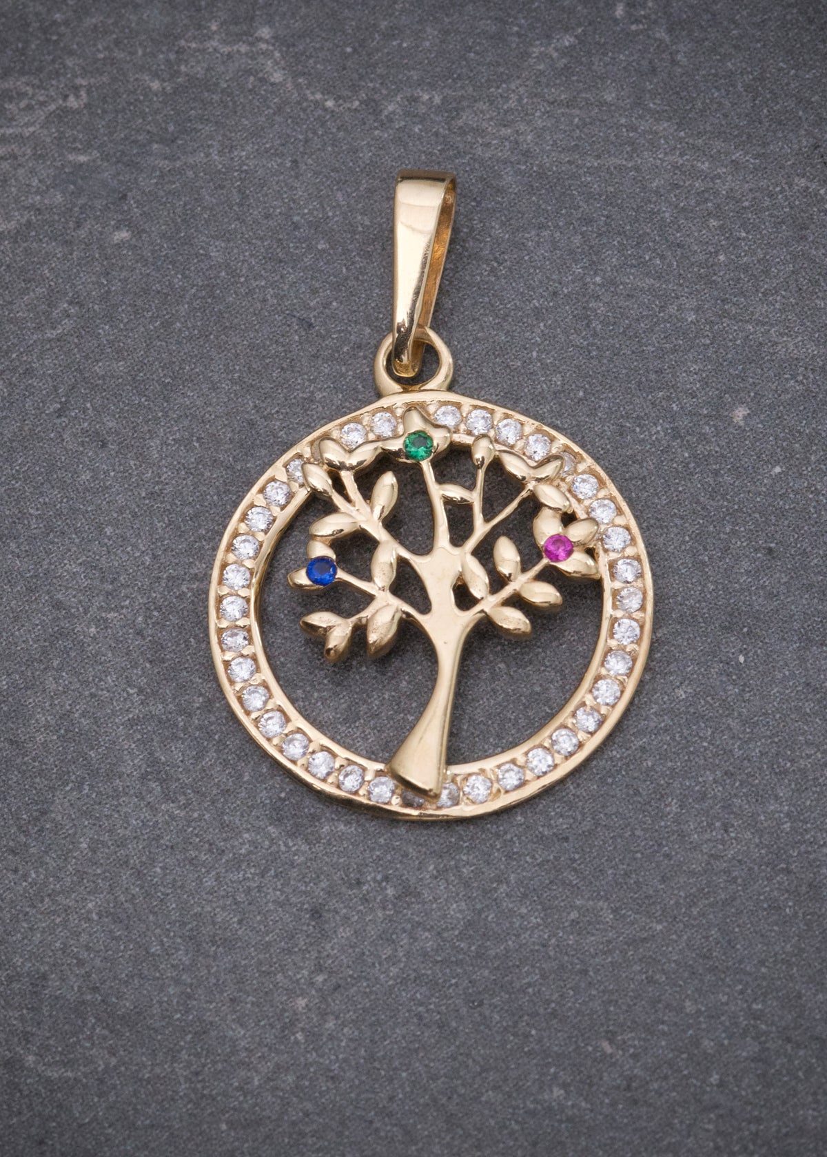 Dije Arbol de la Vida 1.65gr / 2.4cm / 16mm — Oro Amarillo