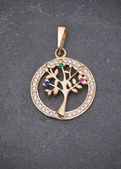 Dije Arbol de la Vida 1.65gr / 2.4cm / 16mm — Oro Amarillo
