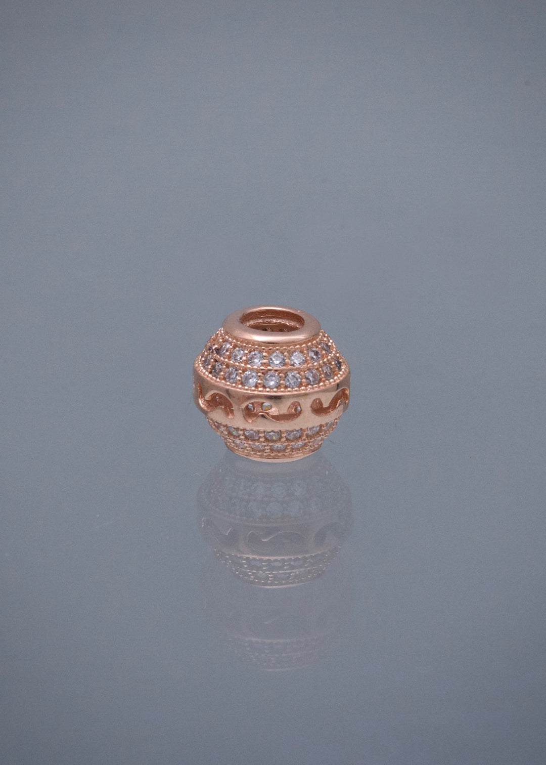 Herraje con Swarovski Blanco 1.75gr / 0.8cm / 8.8mm — Oro Rosado