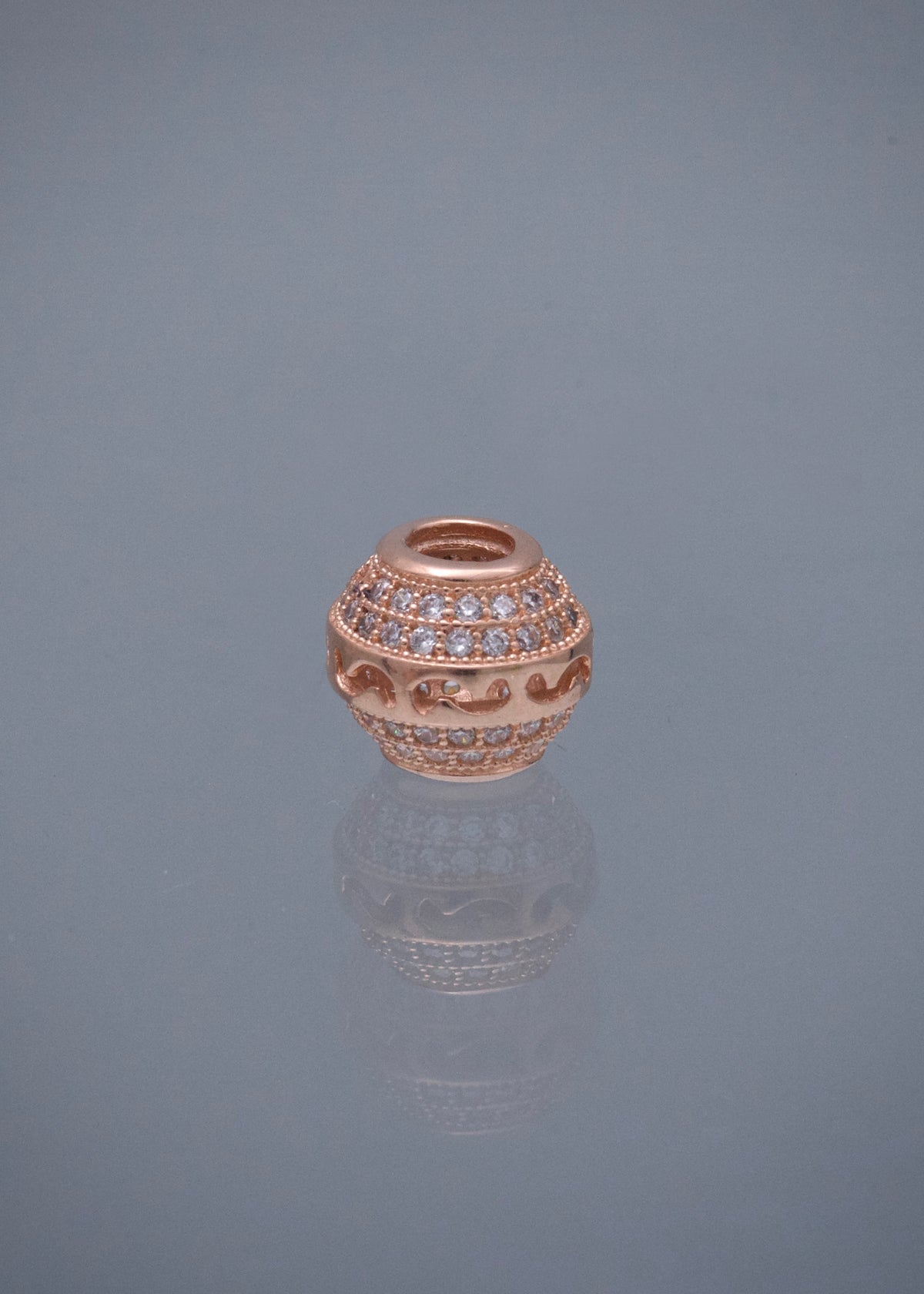 Herraje con Swarovski Blanco 1.75gr / 0.8cm / 8.8mm — Oro Rosado