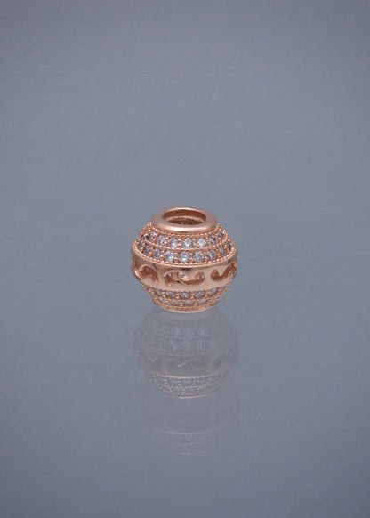 Herraje con Swarovski Blanco 1.75gr / 0.8cm / 8.8mm — Oro Rosado