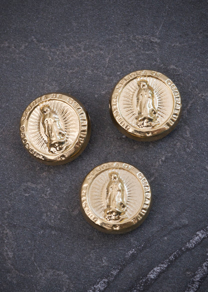 Herraje virgen de guadalupe 0.6gr / Largo 1.1cm / Oro Amarillo Nac B