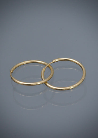 Candongas Lisas 0.7gr / 1.5cm / 1.1mm — Oro Amarillo