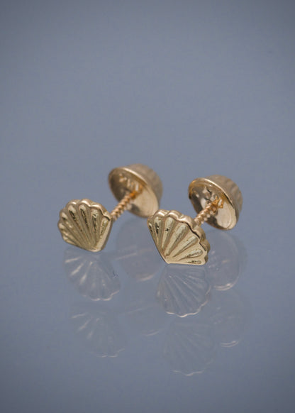 Topos concha 0.9gr / Largo 0.5cm / Oro Amarillo Nac B