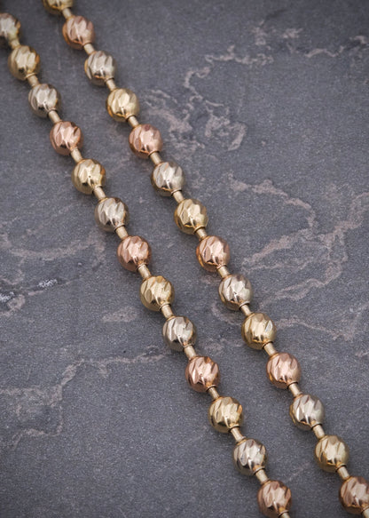 Cadena militar diamantada 4mm 20.5gr / Largo 50 cm / Tres Oros Nac*