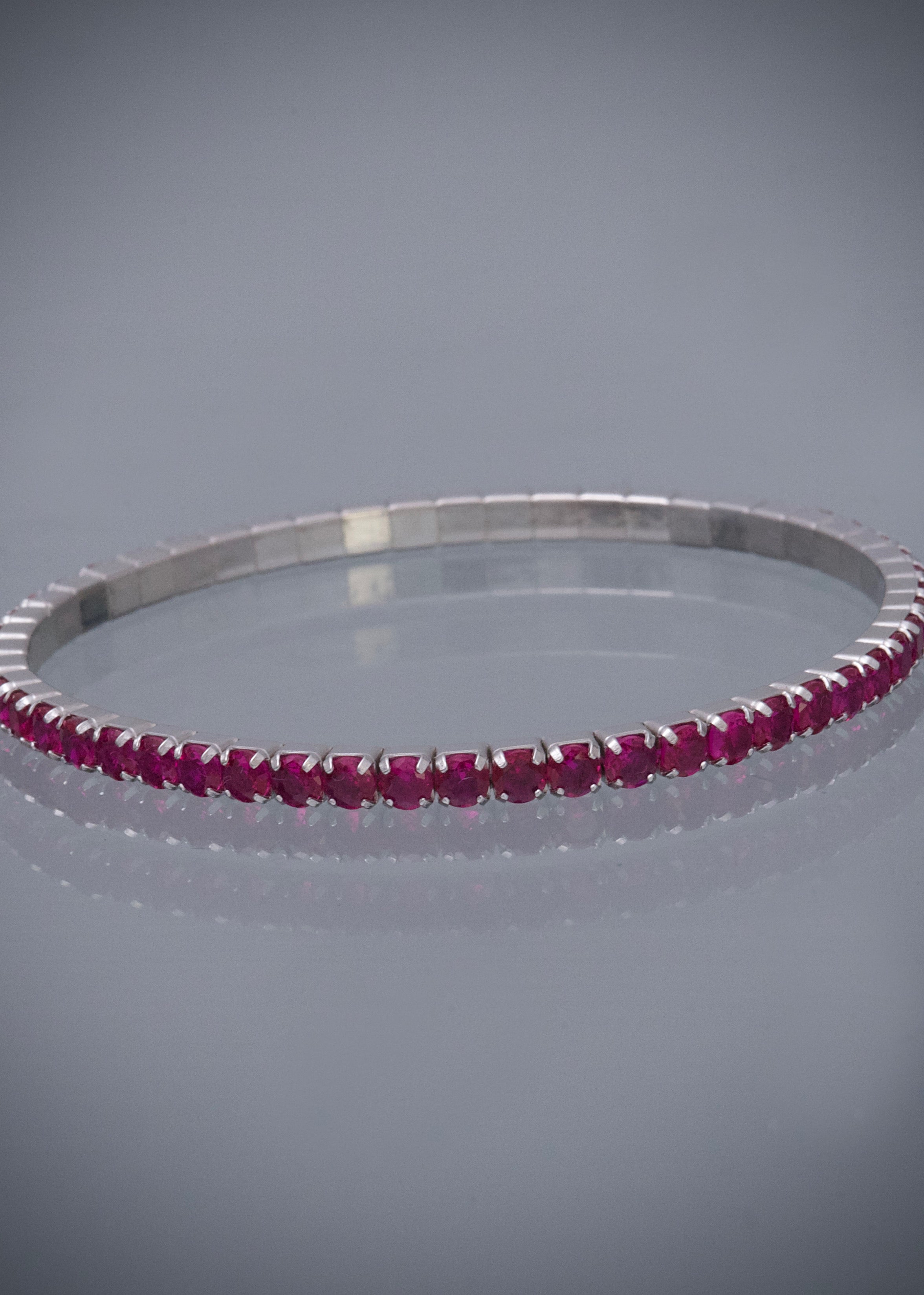 Pulso con 560pts de rubie 5gr / Largo 16 cm / Plata (Joya) M