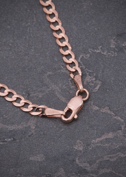 Cadena Cubana 8gr / 60cm / 3.2mm — Oro Rosado