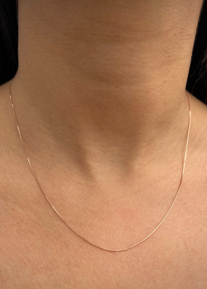 Cadena Veneciana 1.25gr / 45cm / 0.6mm — Oro Rosado