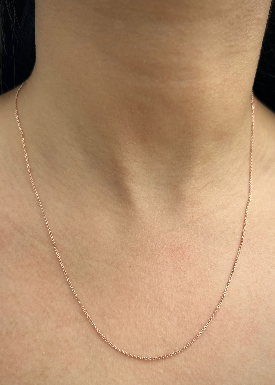 Cadena Aro Seguido 1.95gr / 50cm / 1mm — Oro Rosado