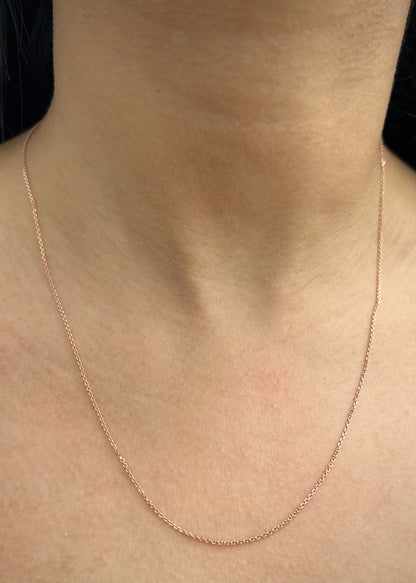 Cadena Aro Seguido 2gr / 50cm / 1mm — Oro Rosado