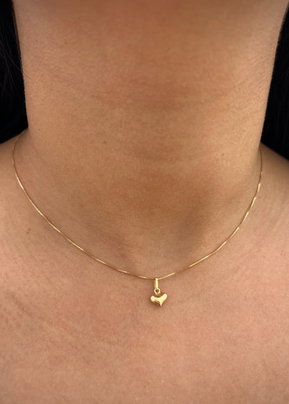 Dije corazon 0.2gr / Largo 1.2cm / Oro Amarillo Nac B