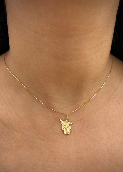 Dije arcangel san miguel 0.6gr / Largo 2cm / Oro Amarillo Nac P