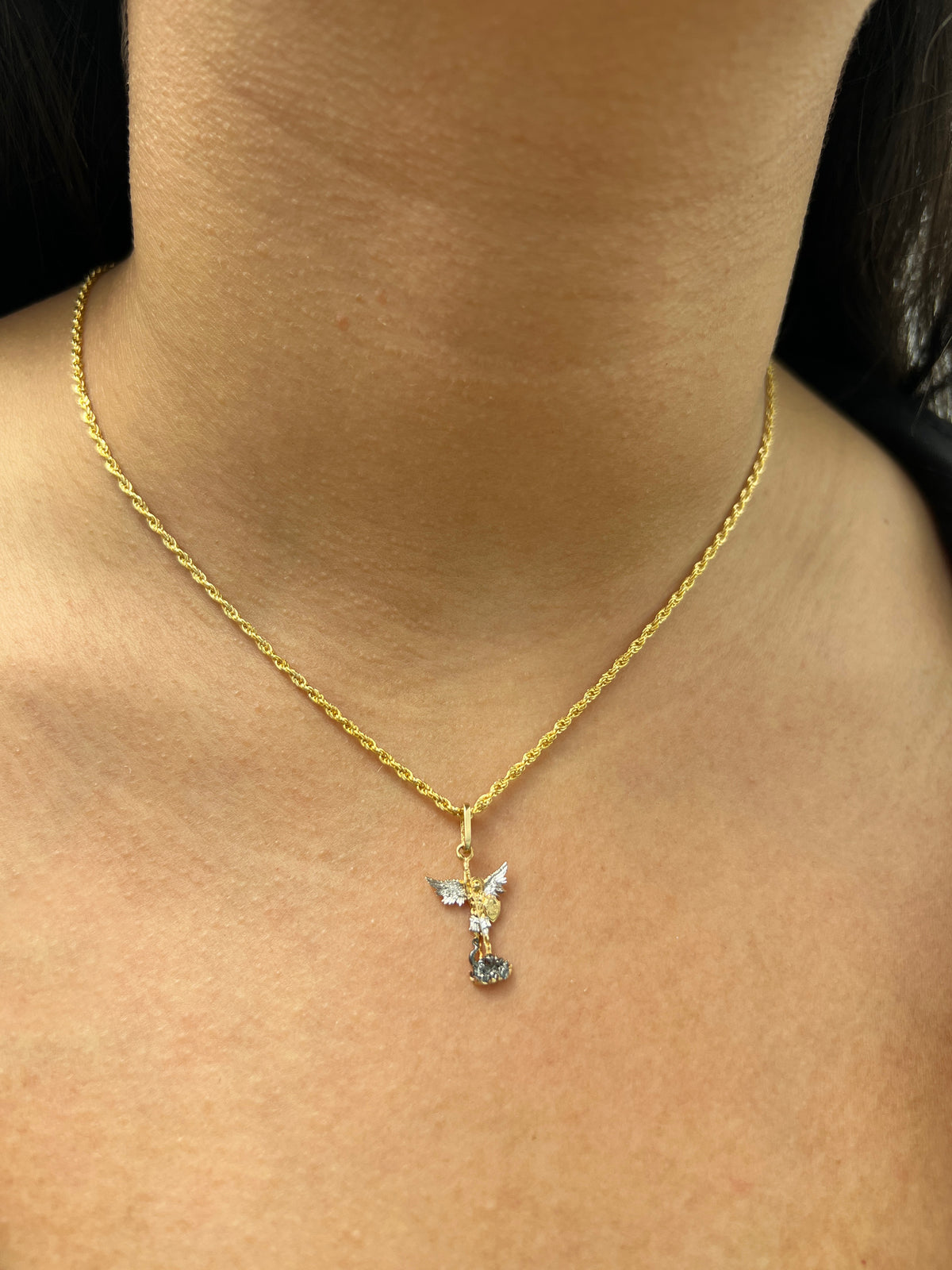Dije Arcangel San Miguel 1gr / 2.4cm / 11mm — Oro Amarillo