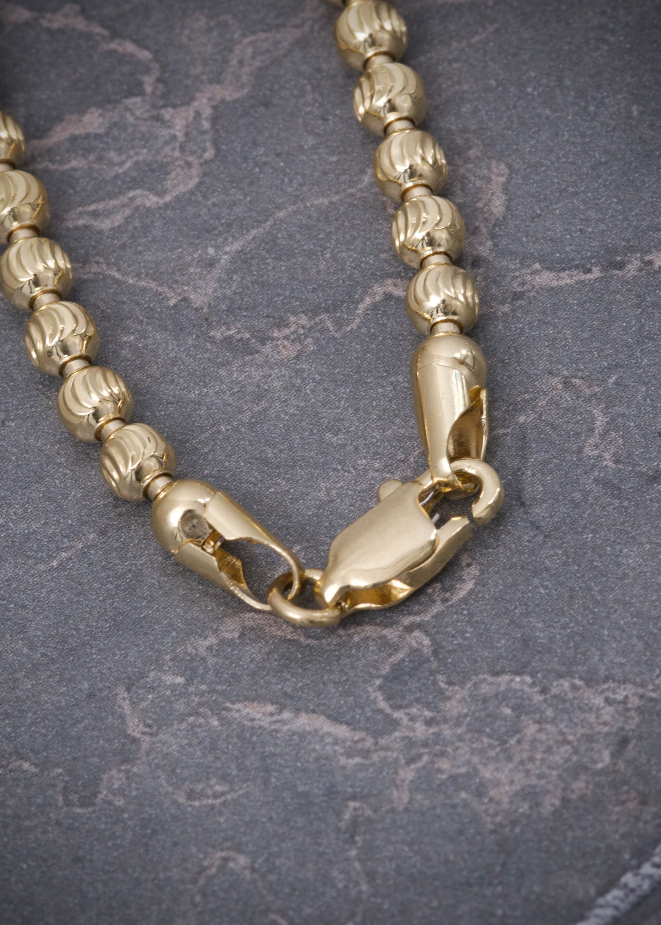 Cadena militar diamantada luna 4mm 25.25gr / Largo 60cm / Oro Amarillo Nac M