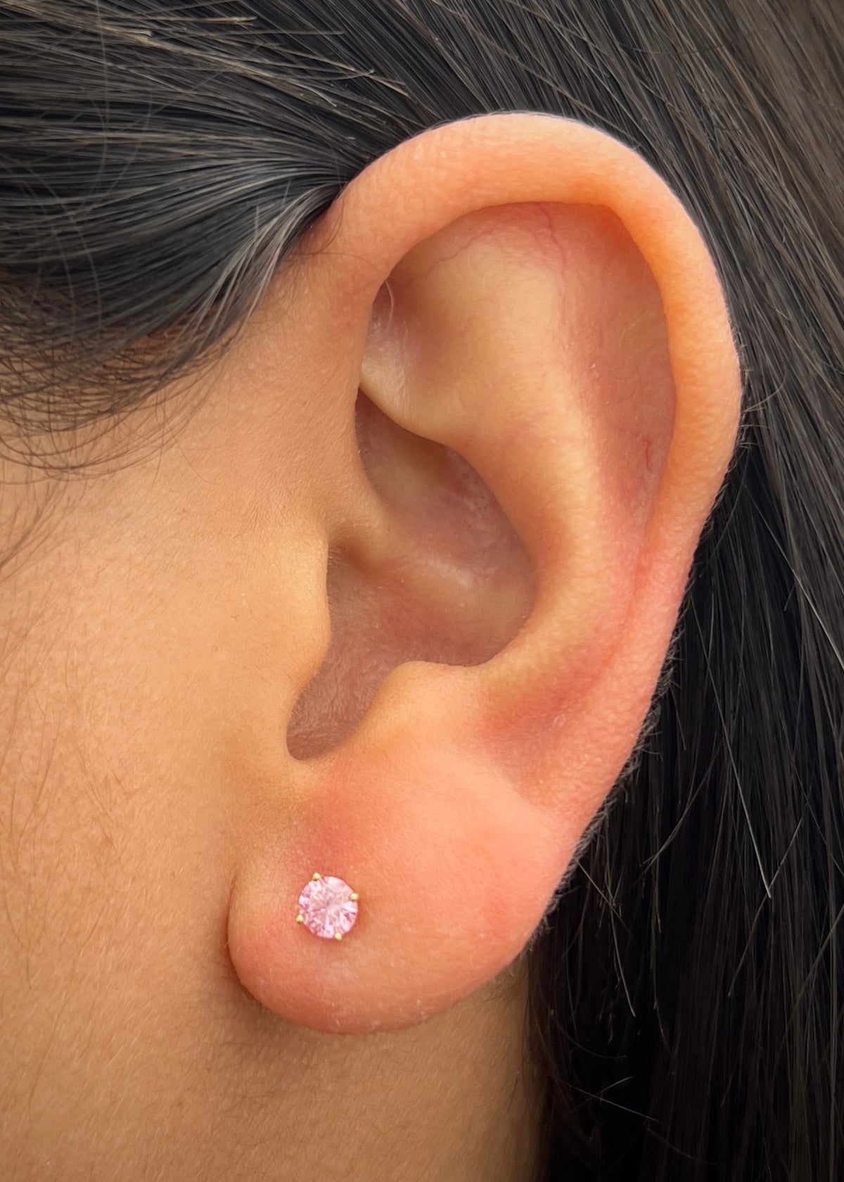Topos con 46pts de Moissanta 0.6gr / 0.4cm / 4mm — Oro Amarillo