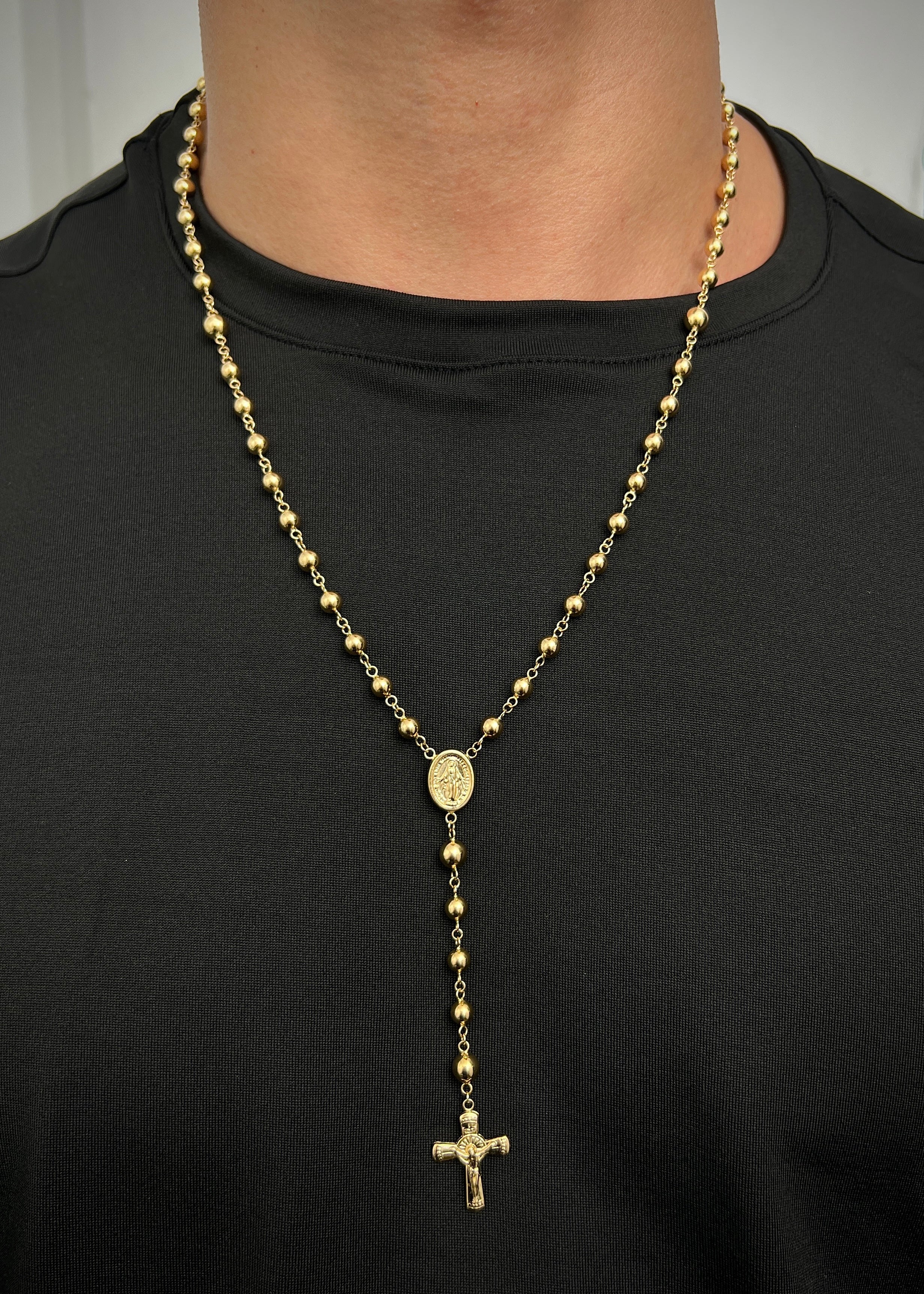 Rosario virgen de la milagrosa 12gr / Largo 60cm / Oro Amarillo Nac P