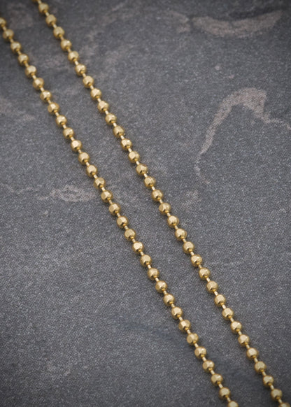 Cadena mini militar diamantada 1.9gr / 45cm / Oro Amarillo italy +3 B