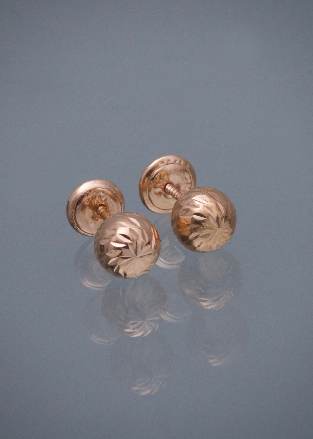 Topos Bola Diamantados 0.7gr / 0.6cm / 6mm — Oro Rosado