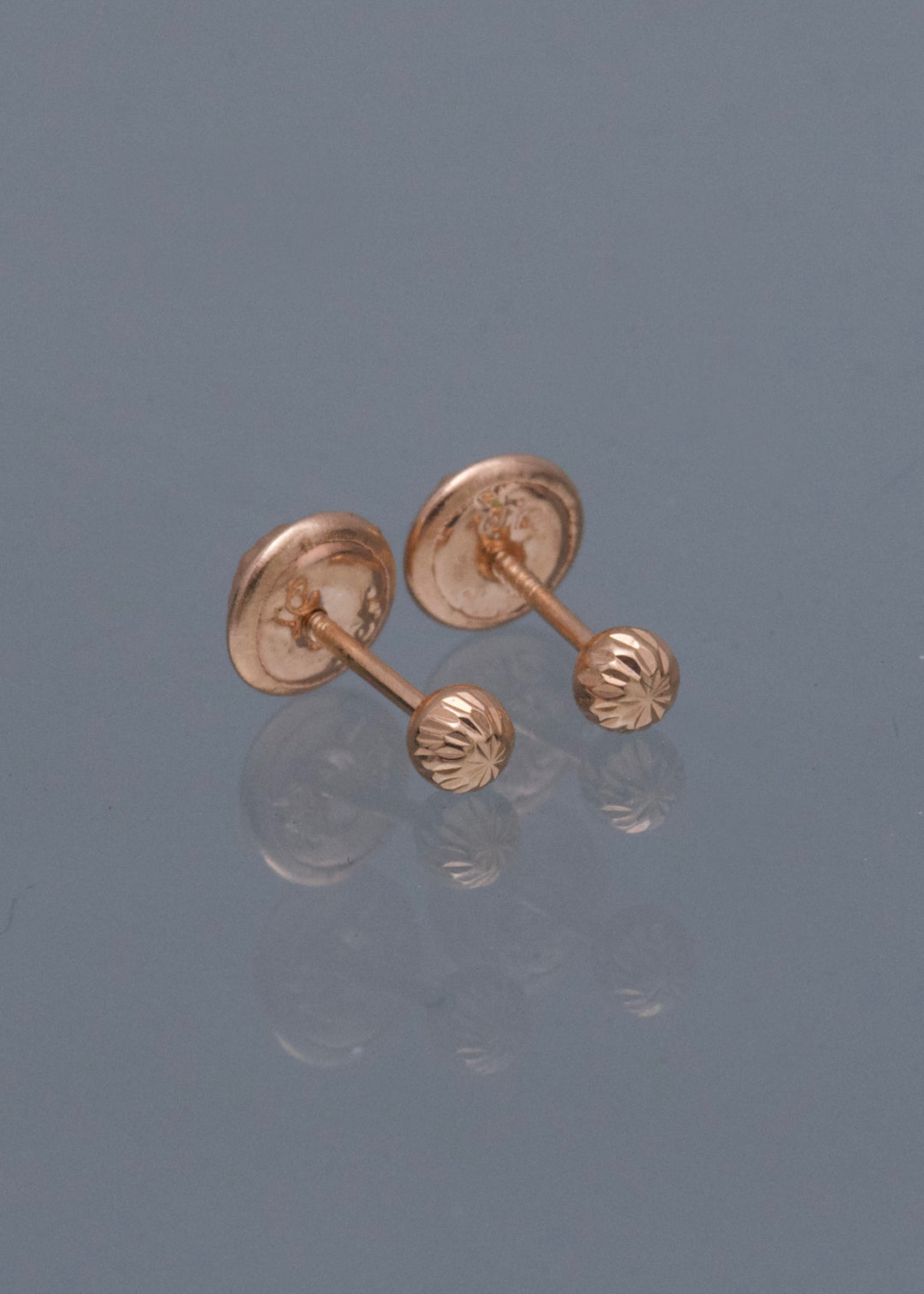 Topos Bola Diamantados 0.45gr / 0.3cm / 3mm — Oro Rosado