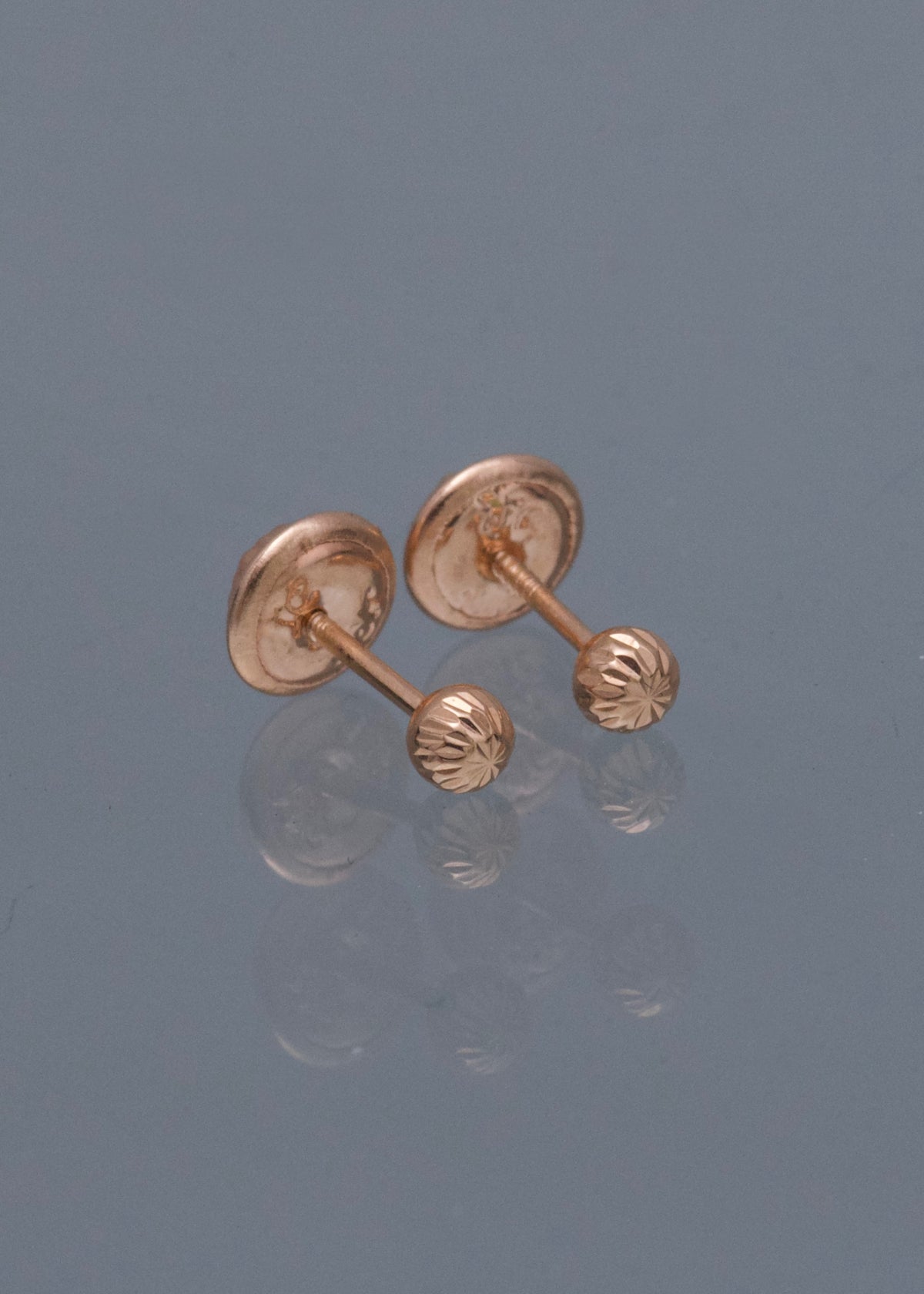 Topos Bola Diamantados 0.45gr / 0.3cm / 3mm — Oro Rosado