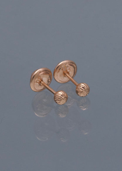 Topos Bola Diamantados 0.45gr / 0.3cm / 3mm — Oro Rosado