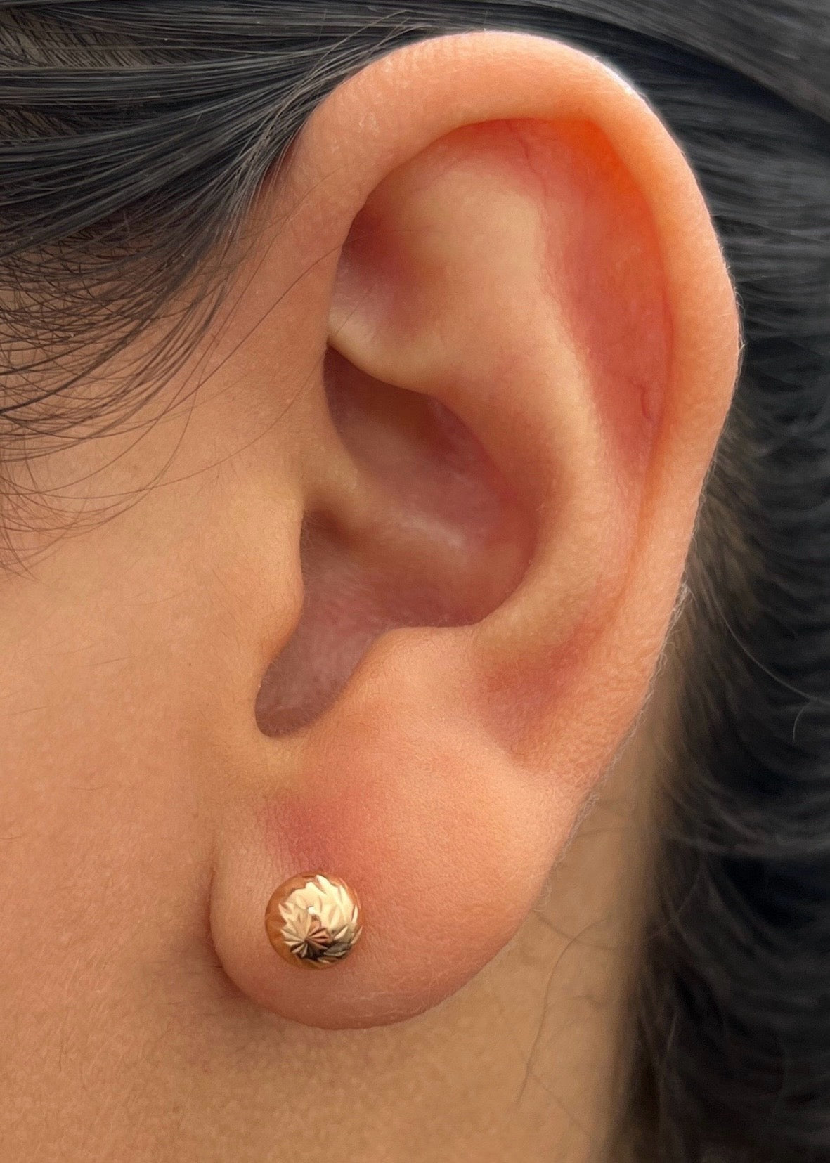 Topos Bola Diamantados 0.7gr / 0.6cm / 6mm — Oro Rosado