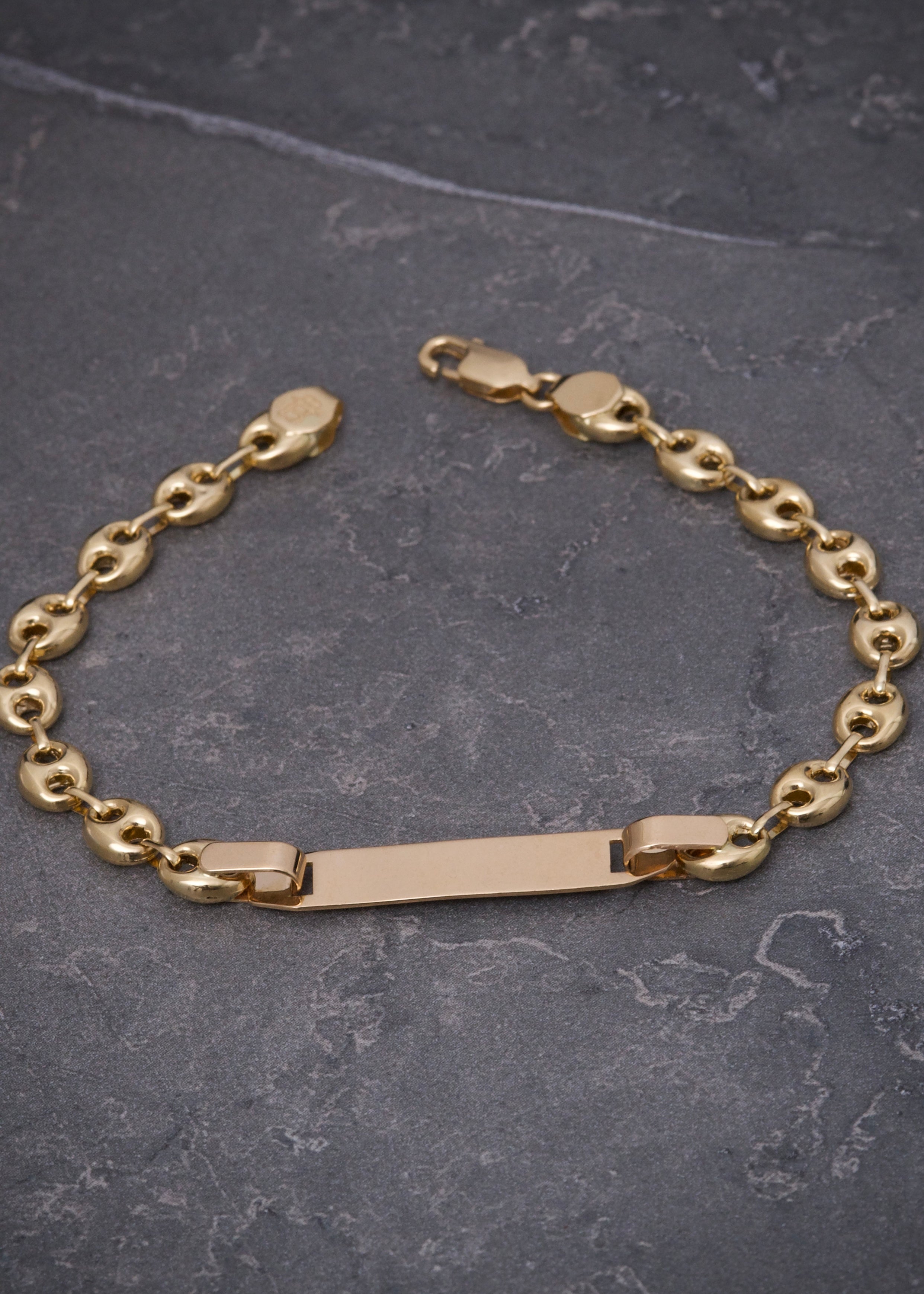 Pulso gc con placa 4.3gr / Largo 15cm / Dos Oros Nac B