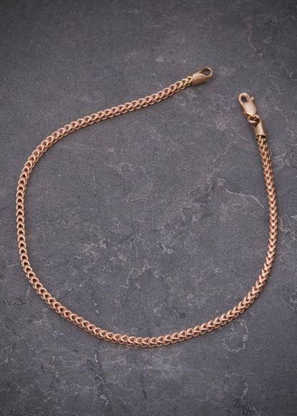 Pulso franco 2.2gr / Largo 16.5cm / Oro Rosado italy +3 M