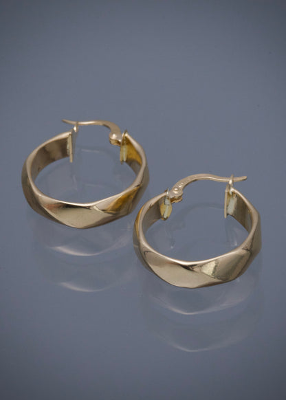Candongas semi entorchadas 2.9gr / Largo 2.3cm / Oro Amarillo Nac B