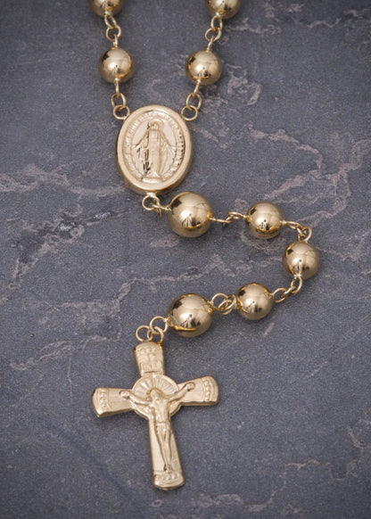 Rosario virgen de la milagrosa 12gr / Largo 60cm / Oro Amarillo Nac P