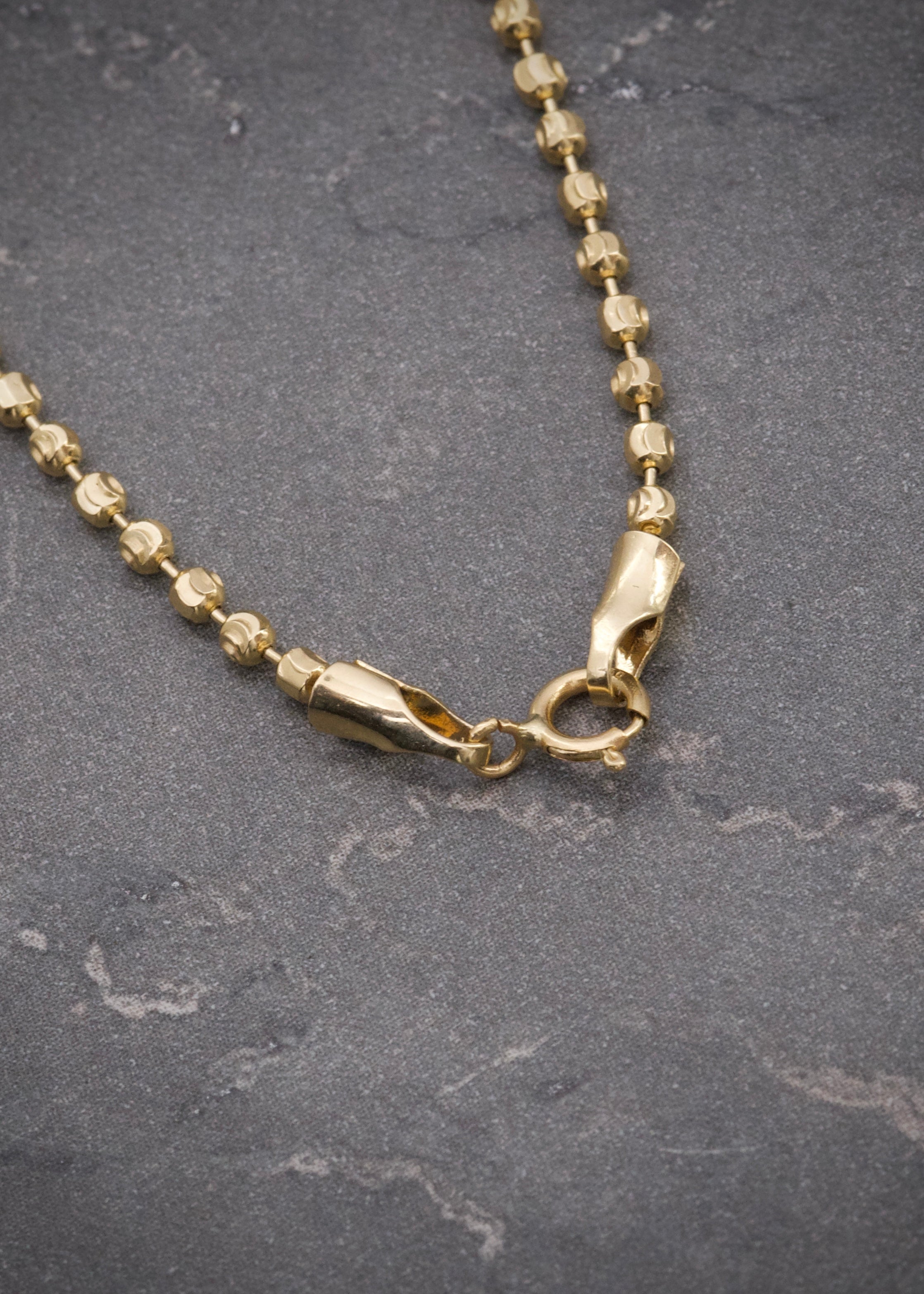 Cadena militar diamantada luna 2mm 5.95gr / Largo 50cm / Oro Amarillo nac P