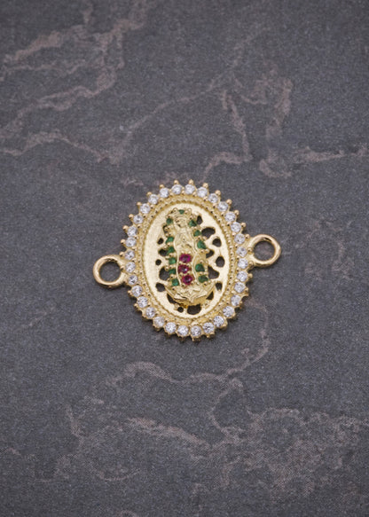 Herraje Virgen de Guadalupe con Swarovski 1.5gr / 1.7cm / 15.5mm — Oro Amarillo
