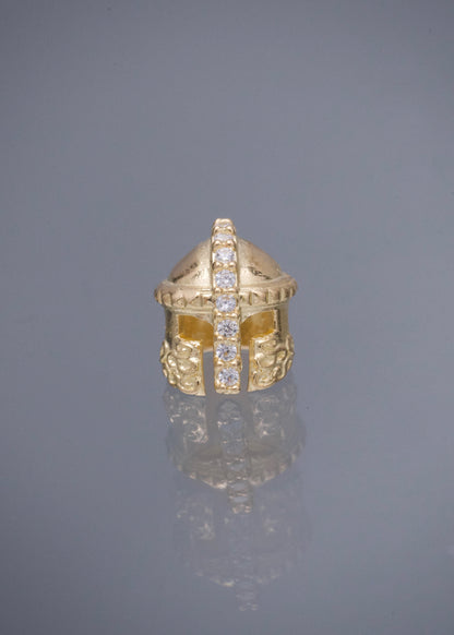 Herraje Gladiador con Swarovski Blanco 1.15gr / 0.7cm / 7.5mm — Oro Amarillo