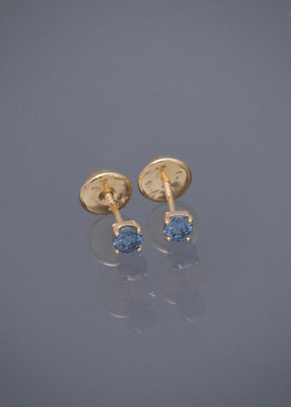 Topos con 21pts de Moissanita 0.45gr / 0.3cm / 3mm — Oro Amarillo