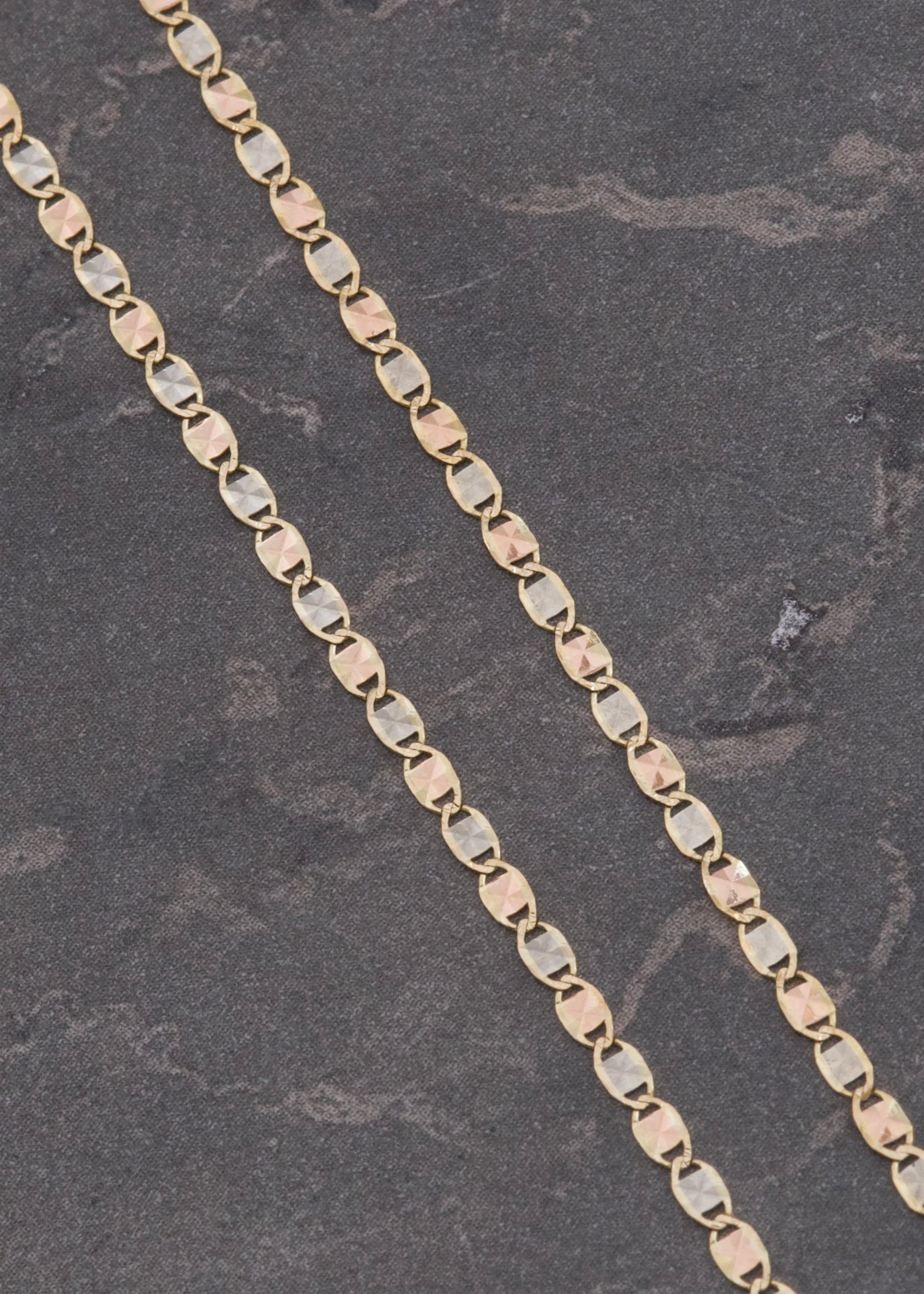 Cadena plana diamantada 1.95gr / Largo 45cm / Tres Oros italy +3 P