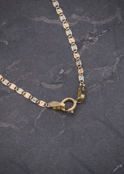 Cadena plana diamantada 1.95gr / Largo 45cm / Tres Oros italy +3 P