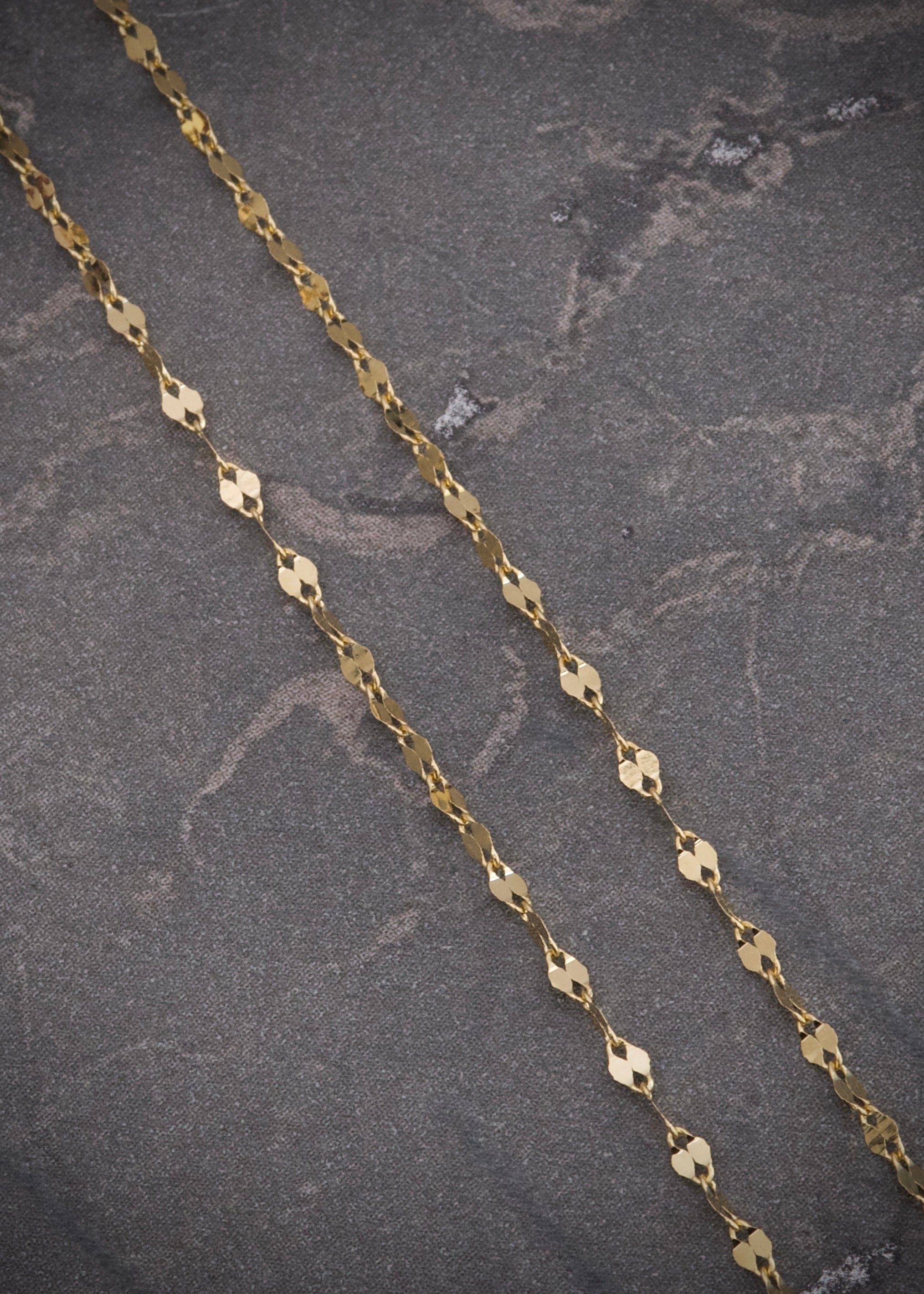 Cadena flor espejo 0.85gr / Largo 50cm / Oro Amarillo italy +3 P