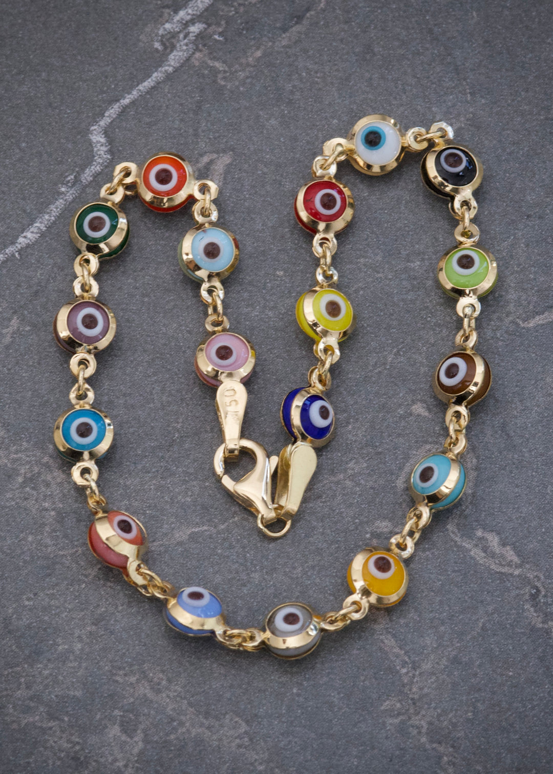 pulso de Ojo Turco 4gr / 18.5cm — Oro Amarillo
