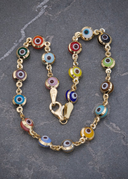 pulso de Ojo Turco 4gr / 18.5cm — Oro Amarillo