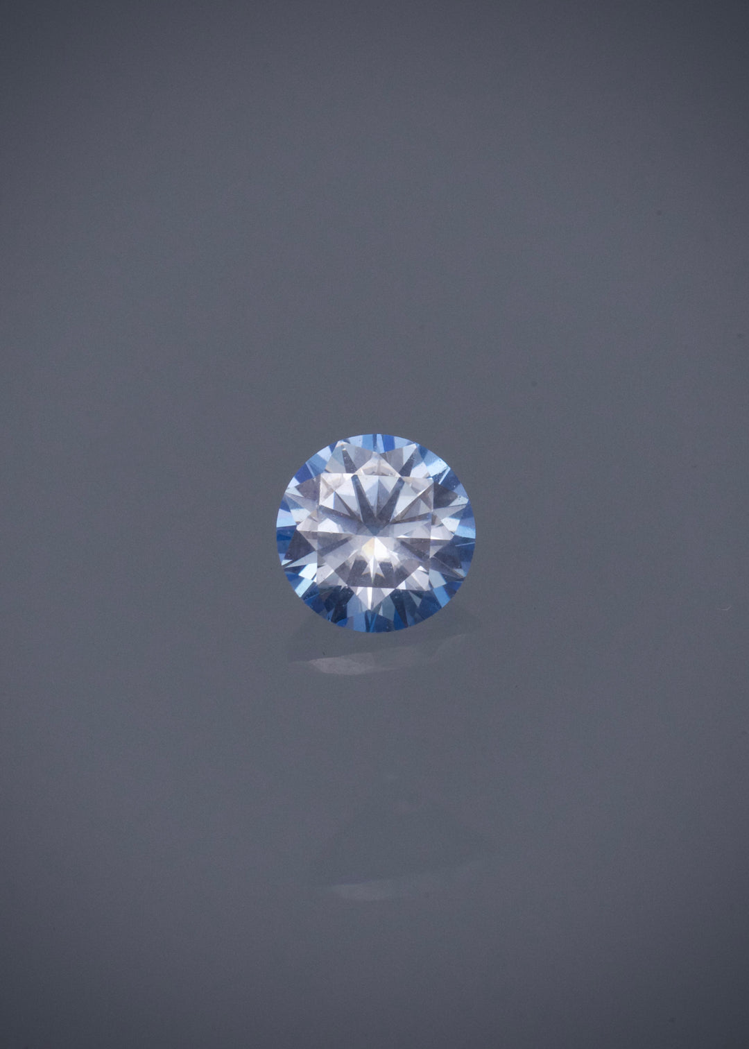 Moissanitas redonda azul con 50pts Largo 0.5cm / — Oro Amarillo