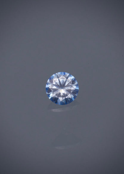 Moissanitas redonda azul con 50pts Largo 0.5cm / — Oro Amarillo