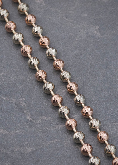Cadena Militar Diamantada 30.5gr / 72cm / 4mm — Dos Oros