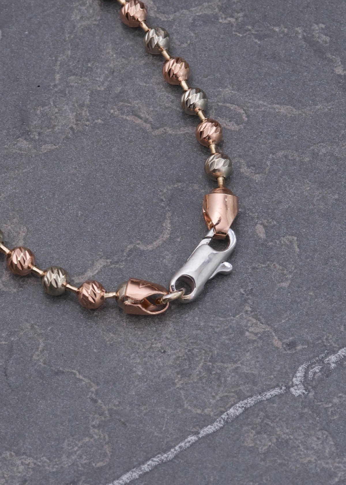 Cadena Militar Diamantada 30.5gr / 72cm / 4mm — Dos Oros