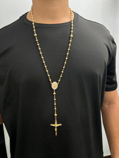 Rosario Virgen de la Milagrosa 53.9gr / 70cm / 6mm — Oro Amarillo