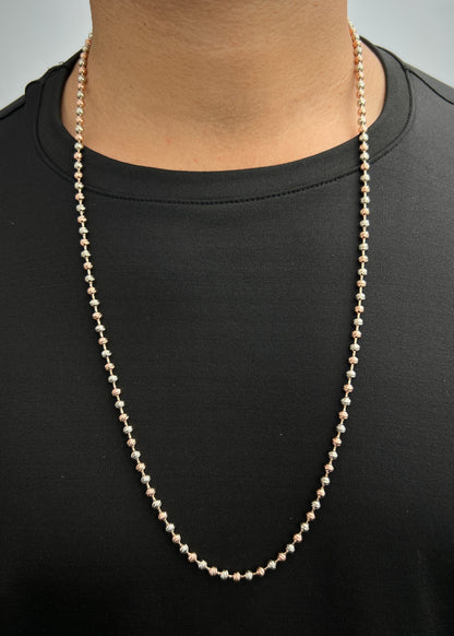 Cadena Militar Diamantada 30.5gr / 72cm / 4mm — Dos Oros